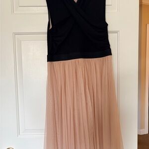 Anthropologie HD in Paris Black and Beige Dress